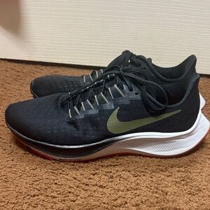 Nike Black and Army Green tennis shoes